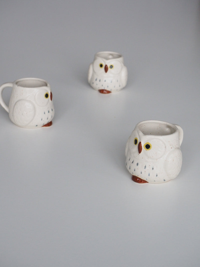 Owl mug with handle