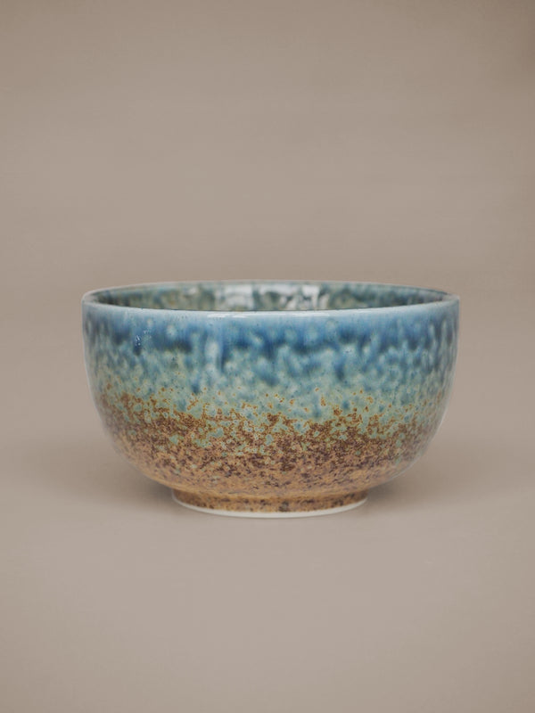 Blue glazed matcha bowl