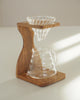 Coffee maker set in olive wood