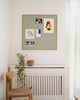 Pinbōdo notice board - Midori/green - 70x70